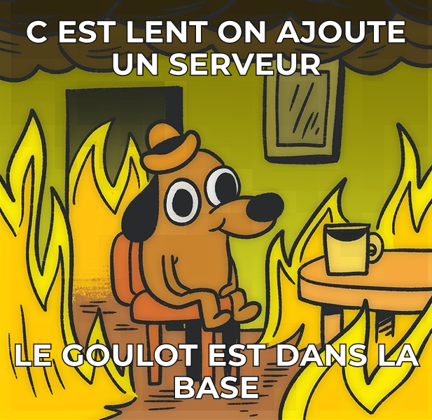 On ajoute un serveur, le goulot reste dans la base.